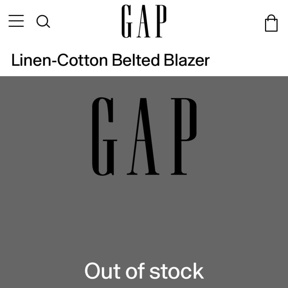NWT Gap Linen-Cotton Belted Blazer in Black - Size L - Picture 14 of 14